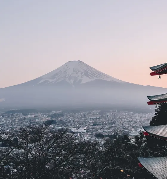 Travel scene for reaching Myoko, Japan